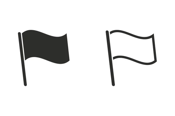 Bandera - icono de vector . — Archivo Imágenes Vectoriales