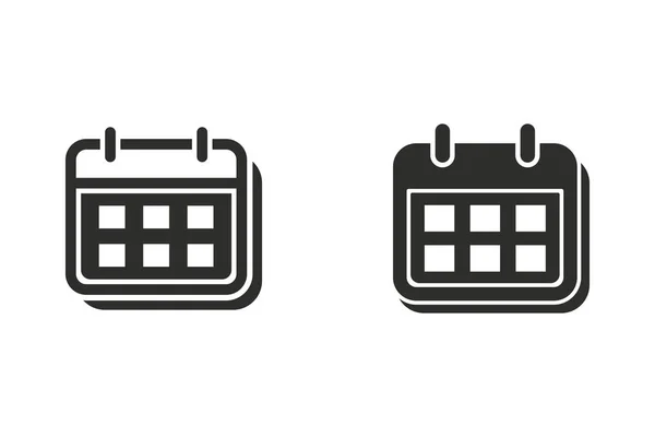 Calendario - icono de vector . — Vector de stock