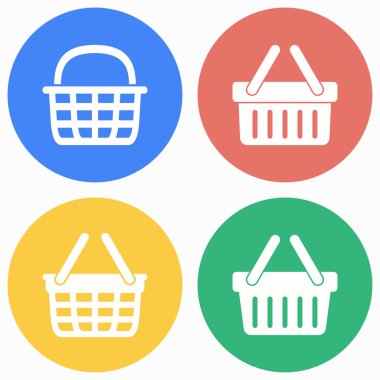 Alışveriş sepeti Icon set.