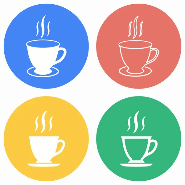 Taza de café icono conjunto . — Vector de stock