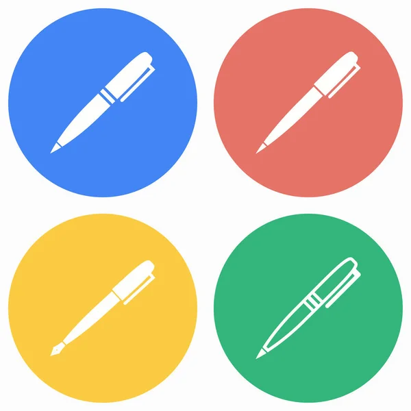 Set di icone a penna . — Vettoriale Stock