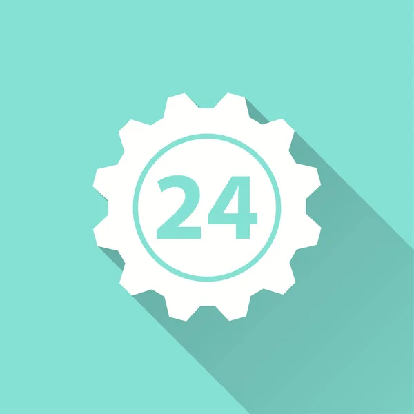 24 hour service - vector icon. — Stock Vector
