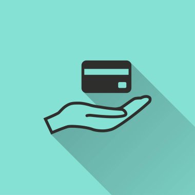 Kredi kartı - vektör simgesi.