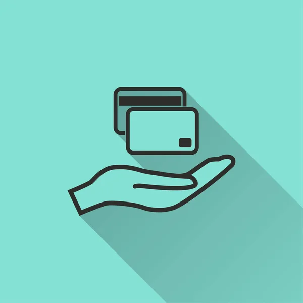 Kreditkarte - Vektor-Symbol. — Stockvektor