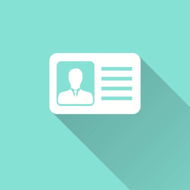 Kimlik kartı - vektör simgesi.