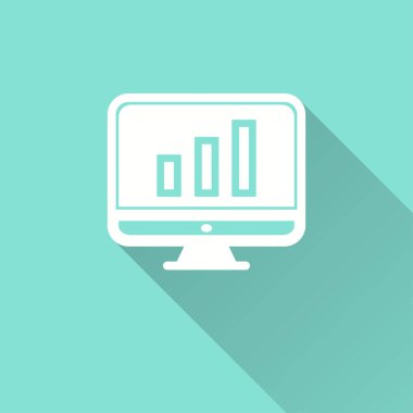 Diyagram ekran - vektör simgesi.