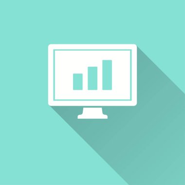 Diyagram ekran - vektör simgesi.