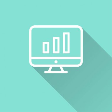 Büyüme grafik - vektör simgesi.