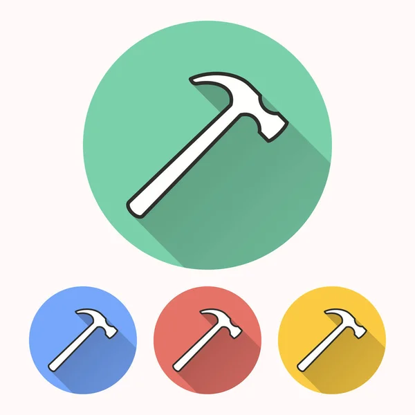 Hammer - vector pictogram. — Stockvector