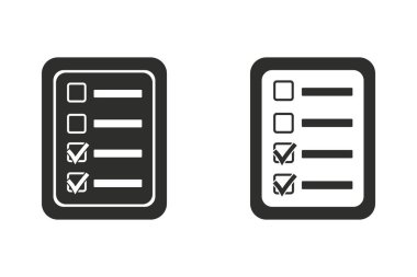 Kontrol listesi - vektör simgesi.