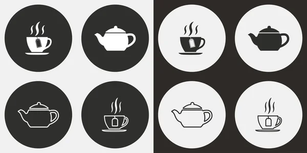 Tea icon set. — Stock Vector