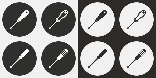 Screwdriver icon set. — Stock Vector