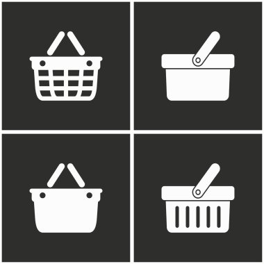 Alışveriş sepeti Icon set.