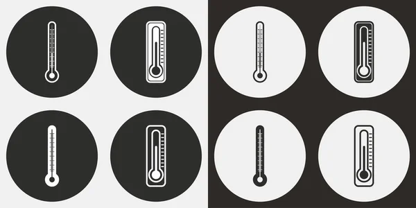 Conjunto de iconos de termómetro . — Vector de stock