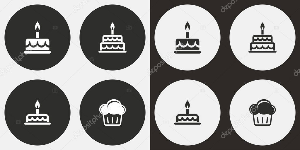 Cake icon set.