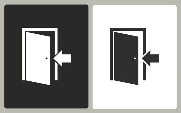 Puerta - icono de vector . — Vector de stock