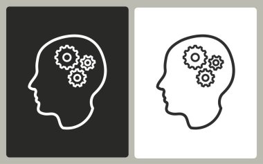 Beyin fırtınası - vektör simgesi.