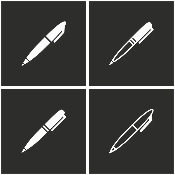 Pen icons set. — Stock Vector