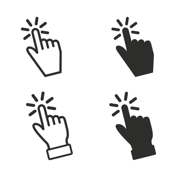 Ensemble d'icônes tactiles . — Image vectorielle
