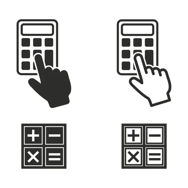 Calculatrice icônes ensemble . — Image vectorielle