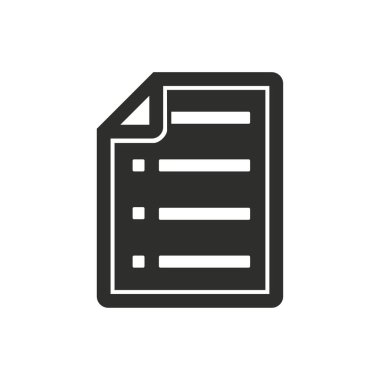 Kontrol listesi - vektör simgesi.