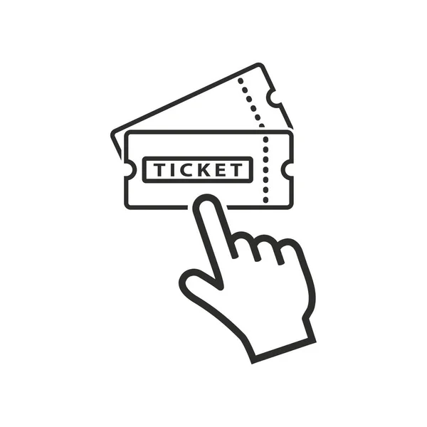 Ticket - icono de vector . — Archivo Imágenes Vectoriales