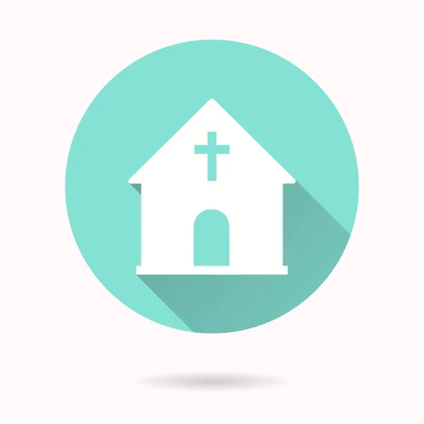 Kerk - vector pictogram. — Stockvector