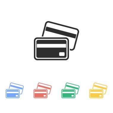 Kredi kartı - vektör simgesi.