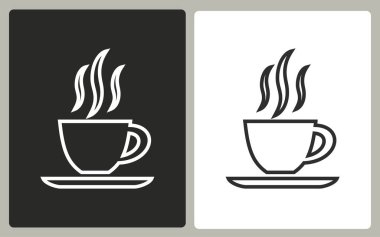 Kahve fincanı - vektör simgesi.