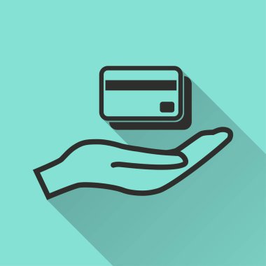 Kredi kartı - vektör simgesi.