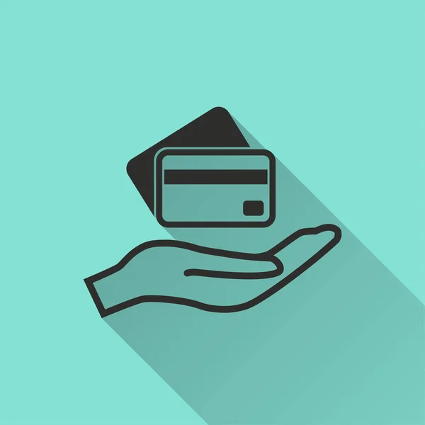 Credit card - vector icon. — Stock Vector