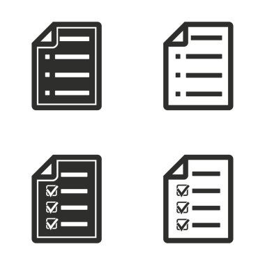 Denetim listesi Icon set.