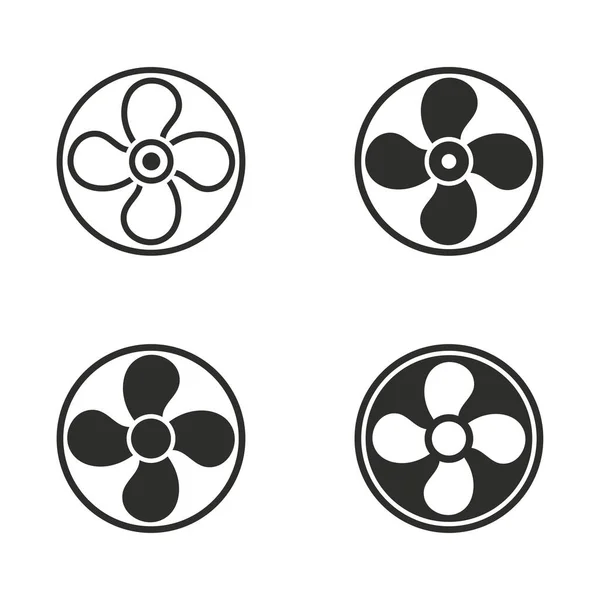 Fan icon set. — Stock Vector