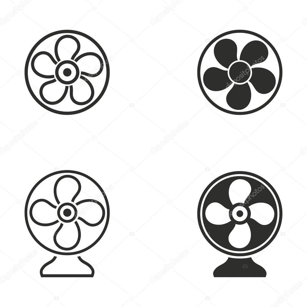 Fan icon set.