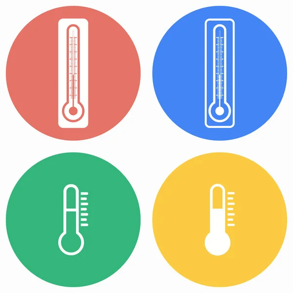 Thermometer icon set. — Stock Vector