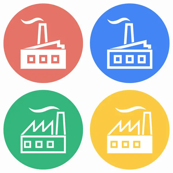 Factory icon set. — Stock Vector