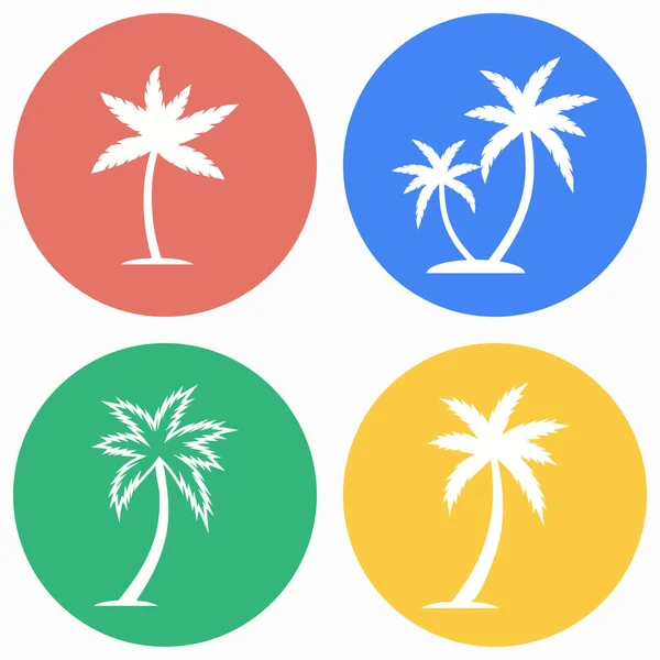 Sada ikon Palm tree. — Stockový vektor