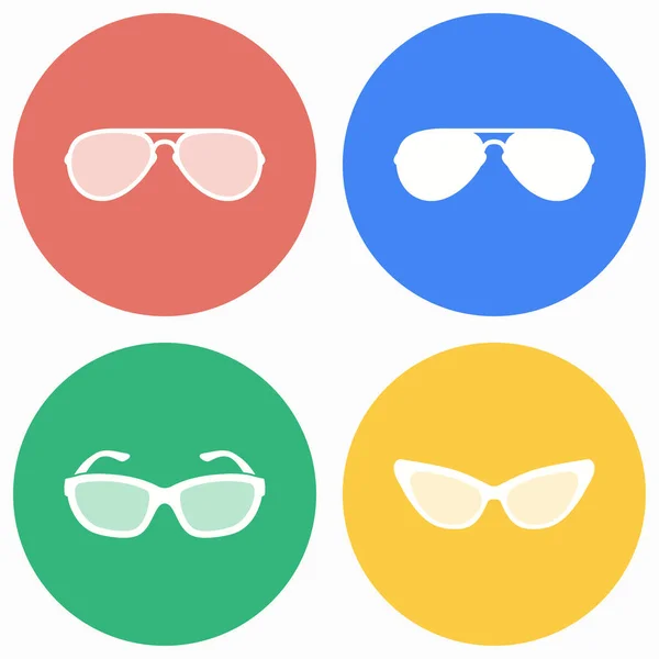 Sunglasses icon set. — Stock Vector