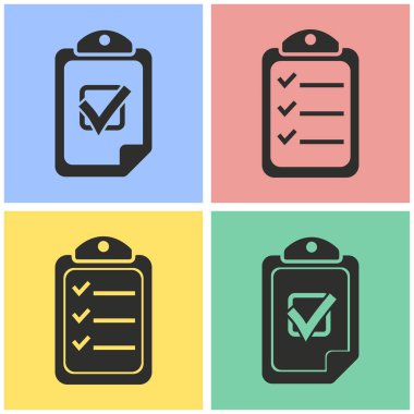 Denetim listesi Icon set.