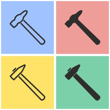 Çekiç Icon set.