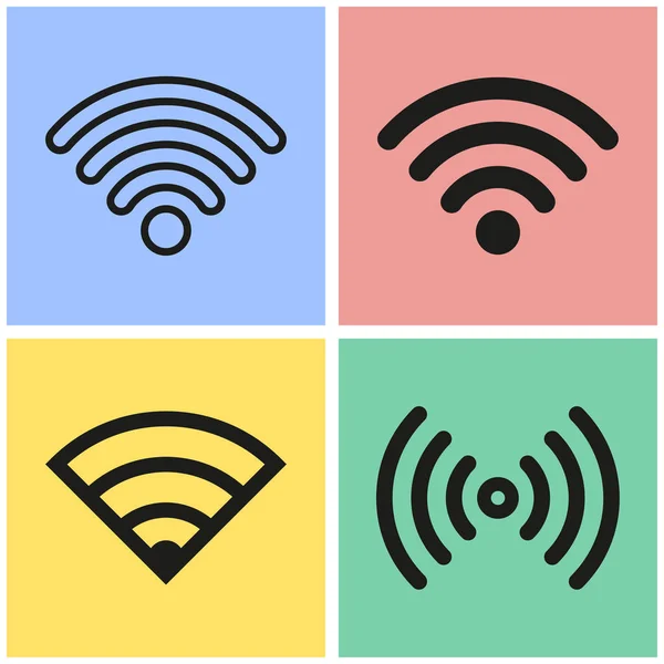 Conjunto de iconos Wi-Fi . — Vector de stock