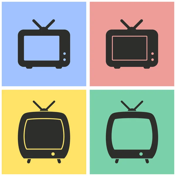 TV-Symbolset. — Stockvektor