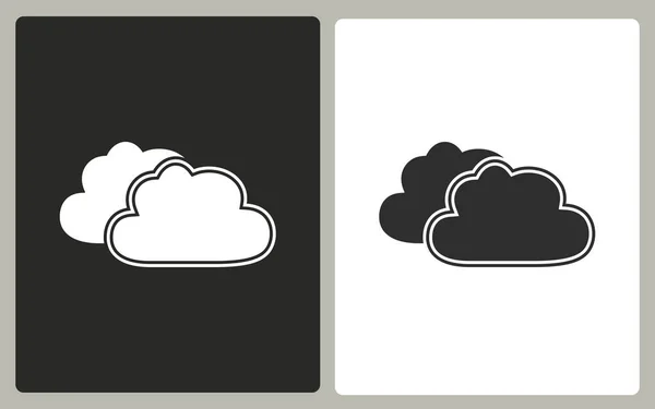 Ciel des nuages - icône vectorielle . — Image vectorielle