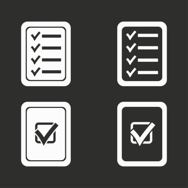 Denetim listesi Icons set.