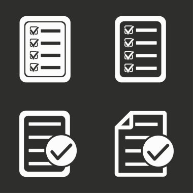 Denetim listesi Icons set.