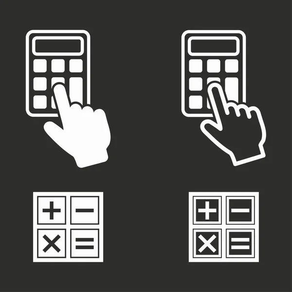Calculatrice icônes ensemble . — Image vectorielle