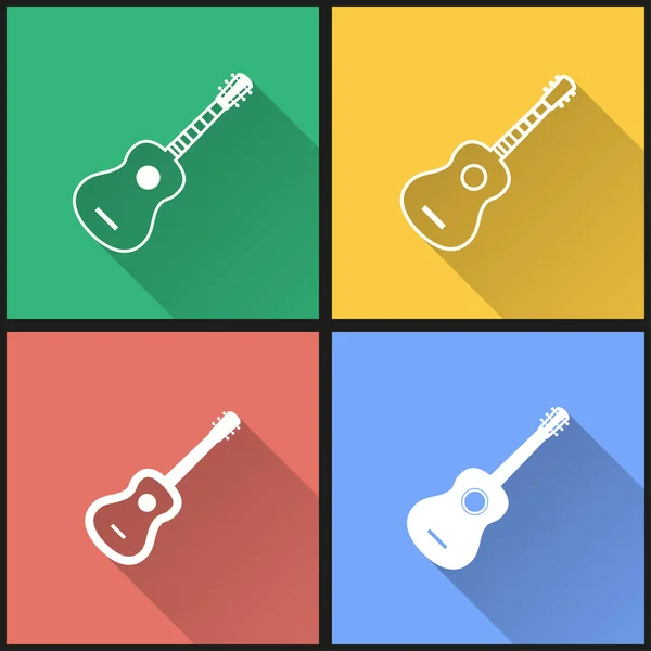 Gitar Icon set. — Stok Vektör