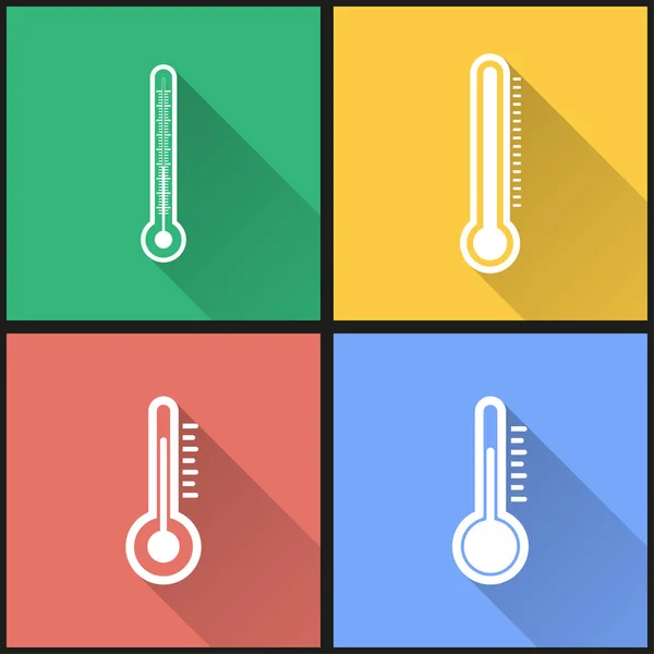 Pictogram thermometerset. — Stockvector