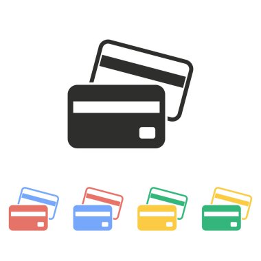 Kredi kartı - vektör simgesi.