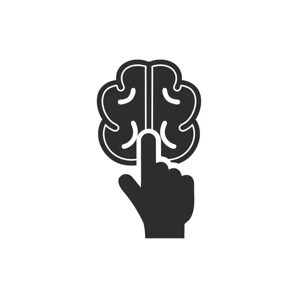 Cerveau - icône vectorielle . — Image vectorielle